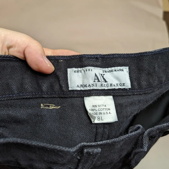 Vintage Y2K Black Straight Leg Classic Denim Jeans Cotton - 8L - Picture 6 of 10